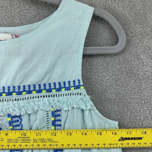 Vineyard Vines Dress Women 0 Crystal Blue Embroidered Shift Boat Neck Short New - Picture 10 of 13